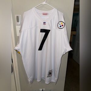 Mitchell & Ness White Jersey with Black Number
